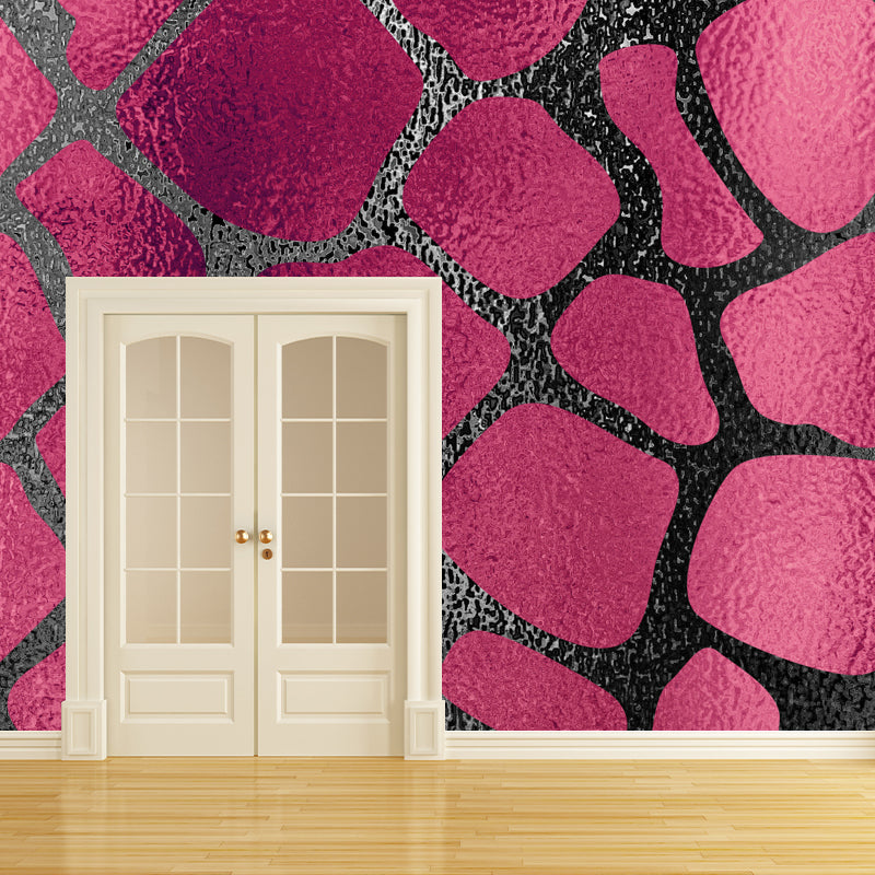 Modern Net Print Foil Mural Wallpaper Dark Color Living Room Wall Decor, Custom Made Clearhalo 'Wall Decor' 'Wall Mural' 1506064