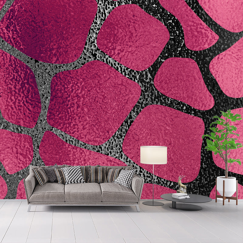 Modern Net Print Foil Mural Wallpaper Dark Color Living Room Wall Decor, Custom Made Clearhalo 'Wall Decor' 'Wall Mural' 1506065