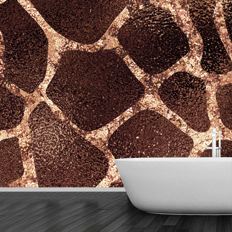 Modern Net Print Foil Mural Wallpaper Dark Color Living Room Wall Decor, Custom Made Clearhalo 'Wall Decor' 'Wall Mural' 1506069