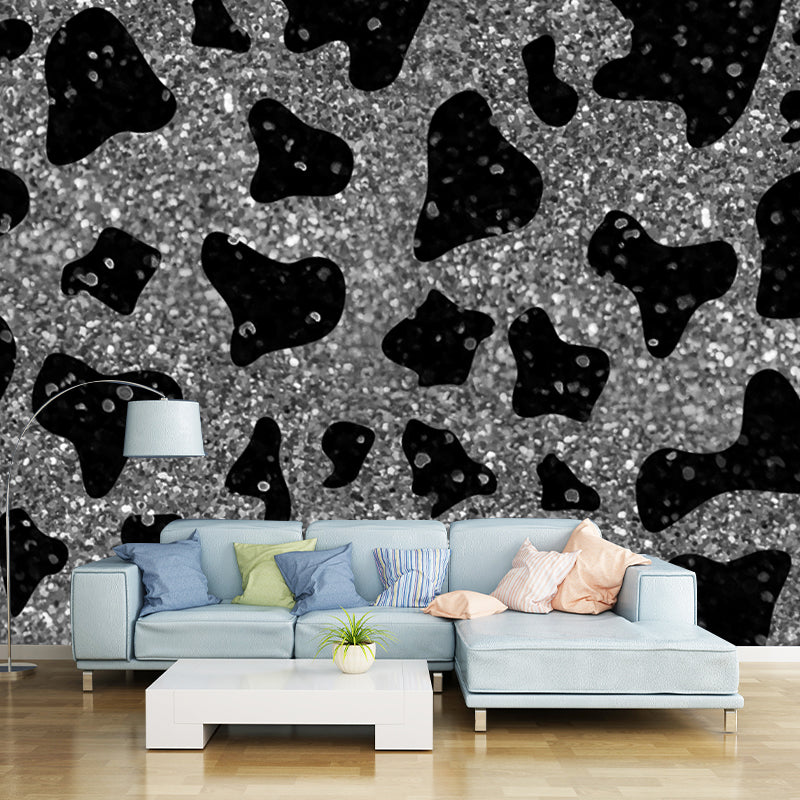 Bright Color Foil Wallpaper Mural Lace Pattern Modern Waterproof Wall Art for Bedroom Clearhalo 'Wall Decor' 'Wall Mural' 1506089