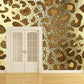 Trendy Leopard Print Foil Mural Bright Color Moisture Resistant Wall Decor for Living Room Gold Clearhalo 'Wall Decor' 'Wall Mural' 1506103