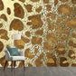 Trendy Leopard Print Foil Mural Bright Color Moisture Resistant Wall Decor for Living Room Clearhalo 'Wall Decor' 'Wall Mural' 1506104