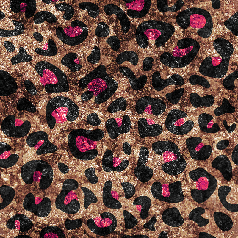 Trendy Leopard Print Foil Mural Bright Color Moisture Resistant Wall Decor for Living Room Clearhalo 'Wall Decor' 'Wall Mural' 1506111