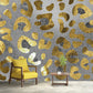 Trendy Leopard Print Foil Mural Bright Color Moisture Resistant Wall Decor for Living Room Clearhalo 'Wall Decor' 'Wall Mural' 1506115
