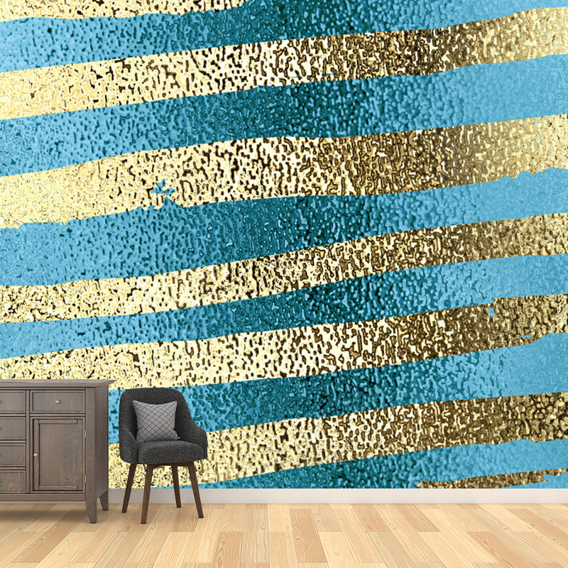 Brushstroke Print Foil Wall Mural Bright Color Contemporary Wall Decor for Bedroom Clearhalo 'Wall Decor' 'Wall Mural' 1506130