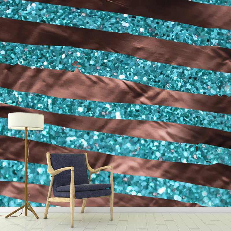 Brushstroke Print Foil Wall Mural Bright Color Contemporary Wall Decor for Bedroom Clearhalo 'Wall Decor' 'Wall Mural' 1506134