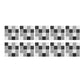 Grey Mosaic Tile Wallpaper Panel Adhesive Modern Kitchen Peel off Wall Covering, 10 Pcs Clearhalo 'Wall Decor' 'Wallpaper' 1507414