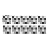 Grey Mosaic Tile Wallpaper Panel Adhesive Modern Kitchen Peel off Wall Covering, 10 Pcs Clearhalo 'Wall Decor' 'Wallpaper' 1507415