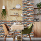 12 Pcs Brick Effect Wallpaper Panels Self Sticking Industrial Kitchen Wall Art, 8' x 4" Clearhalo 'Industrial wall decor' 'Industrial' 'Wallpaper' Wall Decor' 1507498