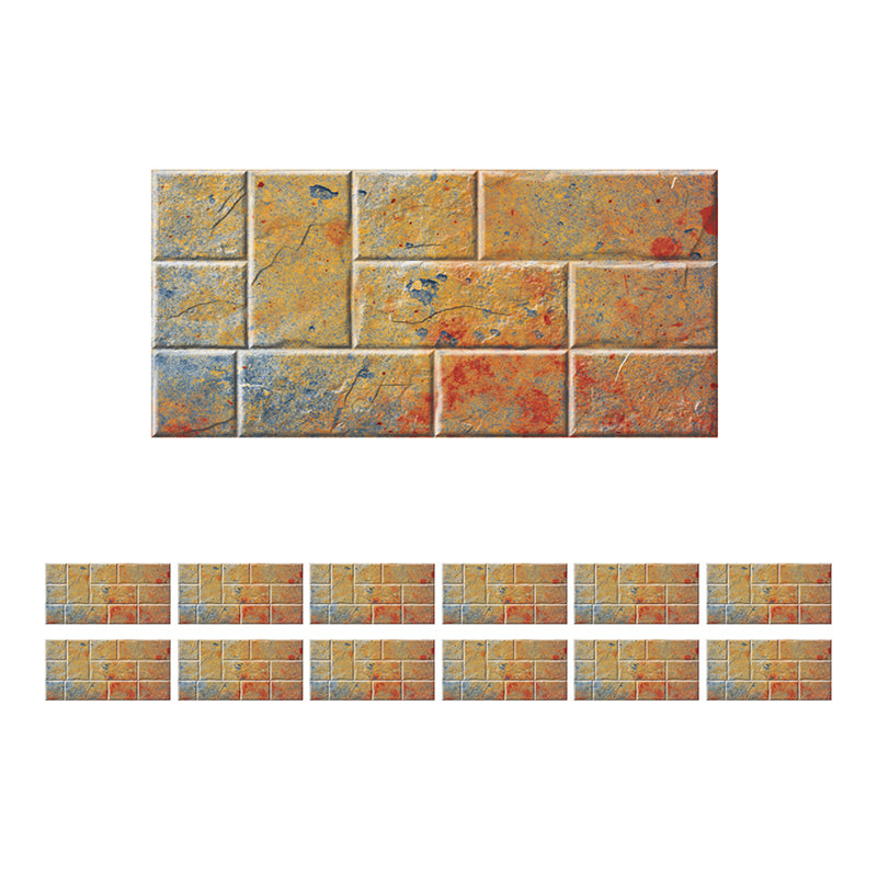 Dark Color Bricks Wallpaper Panels Peel off Industrial Bathroom Wall Covering, 12 Pcs Clearhalo 'Industrial wall decor' 'Industrial' 'Wallpaper' Wall Decor' 1507515