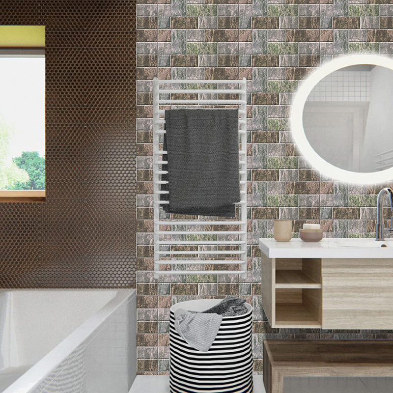 Self-Adhesive Brick Wallpapers 12 Pcs Industrial PVC Wall Decoration, 8' L x 4" W Clearhalo 'Industrial wall decor' 'Industrial' 'Wallpaper' Wall Decor' 1507524