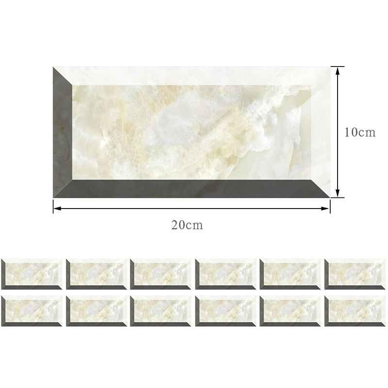 Smooth Removable Wallpaper Panels Rural Faux 3D Brick Wall Decor for Bathroom (12 Pcs) Clearhalo 'Country wall decor' 'Rustic' 'Wallpaper' Wall Decor' 1507540