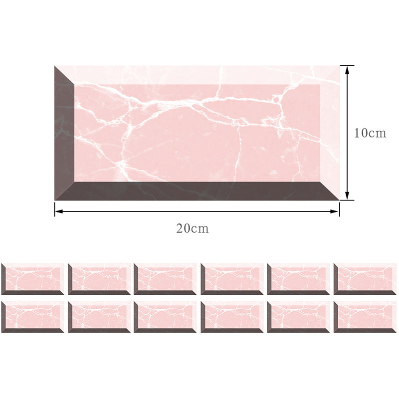 Smooth Removable Wallpaper Panels Rural Faux 3D Brick Wall Decor for Bathroom (12 Pcs) Clearhalo 'Country wall decor' 'Rustic' 'Wallpaper' Wall Decor' 1507545