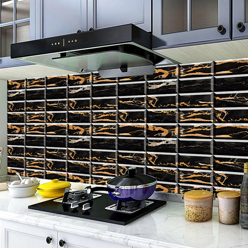 Smooth Removable Wallpaper Panels Rural Faux 3D Brick Wall Decor for Bathroom (12 Pcs) Clearhalo 'Country wall decor' 'Rustic' 'Wallpaper' Wall Decor' 1507547