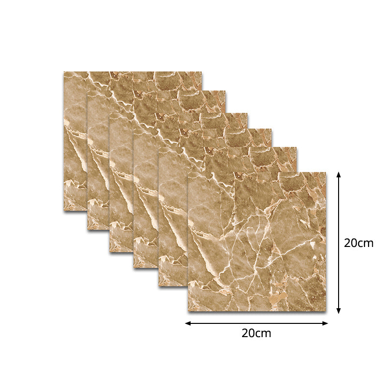 Peel and Stick Marble Wallpapers 18 Pieces PVC Contemporary Wall Covering for Accent Wall Clearhalo 'Modern wall decor' 'Modern' 'Wallpaper' Wall Decor' 1507589