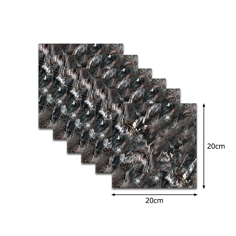 Peel and Stick Marble Wallpapers 18 Pieces PVC Contemporary Wall Covering for Accent Wall Clearhalo 'Modern wall decor' 'Modern' 'Wallpaper' Wall Decor' 1507594