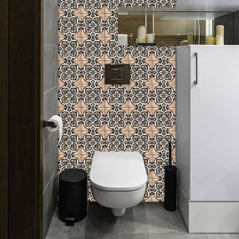 Ace of Hearts Tile Wallpaper Panel 10 Pieces Vintage PVC Wall Covering, Pick Up Sticks Clearhalo 'Vintage wall decor' 'Vintage' 'Wallpaper' Wall Decor' 1507610