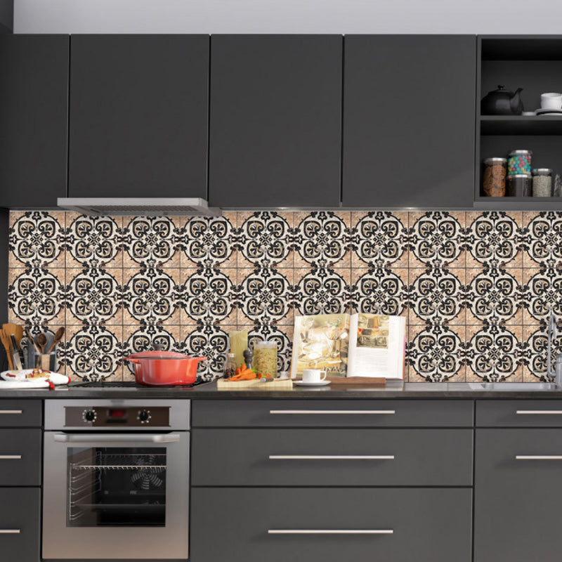 Ace of Hearts Tile Wallpaper Panel 10 Pieces Vintage PVC Wall Covering, Pick Up Sticks Clearhalo 'Vintage wall decor' 'Vintage' 'Wallpaper' Wall Decor' 1507611