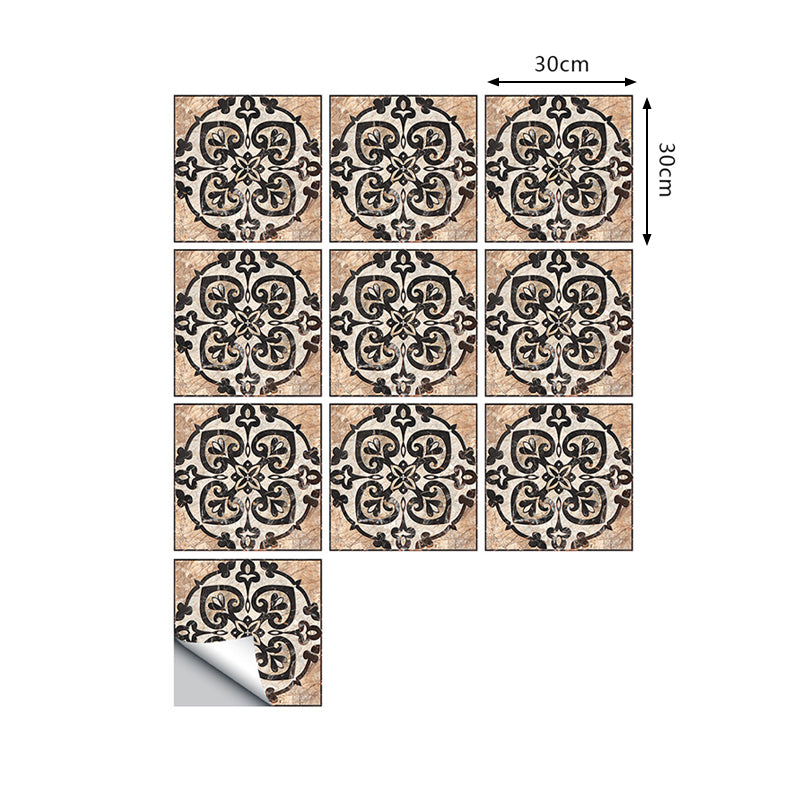 Ace of Hearts Tile Wallpaper Panel 10 Pieces Vintage PVC Wall Covering, Pick Up Sticks Clearhalo 'Vintage wall decor' 'Vintage' 'Wallpaper' Wall Decor' 1507613