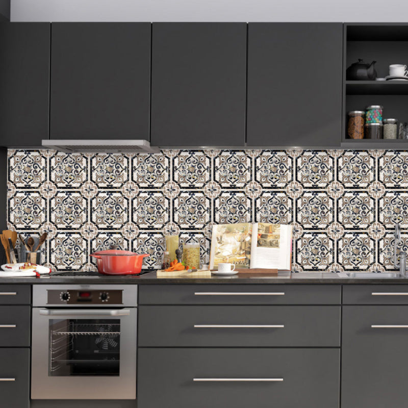 Ace of Hearts Tile Wallpaper Panel 10 Pieces Vintage PVC Wall Covering, Pick Up Sticks Clearhalo 'Vintage wall decor' 'Vintage' 'Wallpaper' Wall Decor' 1507615