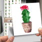 Green Potted Cactus Wallpapers 10 Pcs Easy Peel off Wall Art for Washroom, 12' L x 12" W Clearhalo 'Wall Decor' 'Wallpaper' 1507679