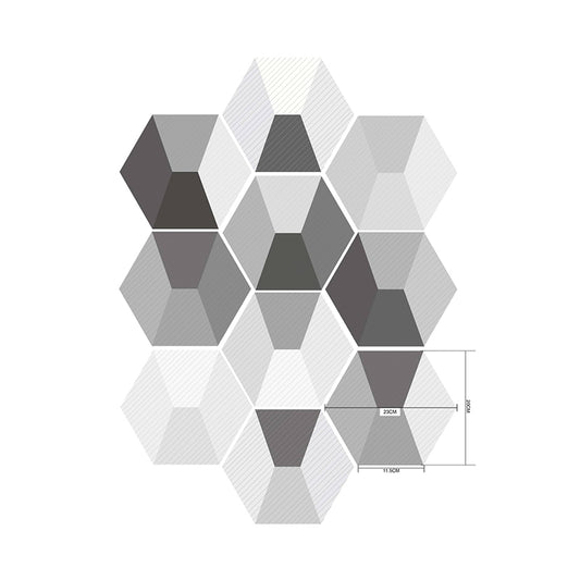 Grey 3D Geometric Wallpaper Panel Set 10 Pcs Self Sticking Wall Covering for Bathroom Clearhalo 'Modern wall decor' 'Modern' 'Wallpaper' Wall Decor' 1507717