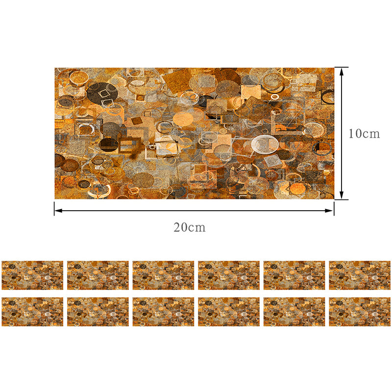 Adhesive Abstract Wallpaper Panels 12 Pieces Modern PVC Wall Art in Dark Brown, 8' L x 4" W Clearhalo 'Modern wall decor' 'Modern' 'Wallpaper' Wall Decor' 1507722