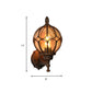 Globe Living Room Wall Light Fixture Industrial Amber Glass 1 Light Black/Gold/Bronze Sconce Lamp, 8.5"/9"/12.5" W Clearhalo 'Art deco wall lights' 'Cast Iron' 'Glass' 'Industrial wall lights' 'Industrial' 'Middle century wall lights' 'Modern' 'Rustic wall lights' 'Tiffany' 'Traditional wall lights' 'Wall Lamps & Sconces' 'Wall Lights' Lighting' 150779