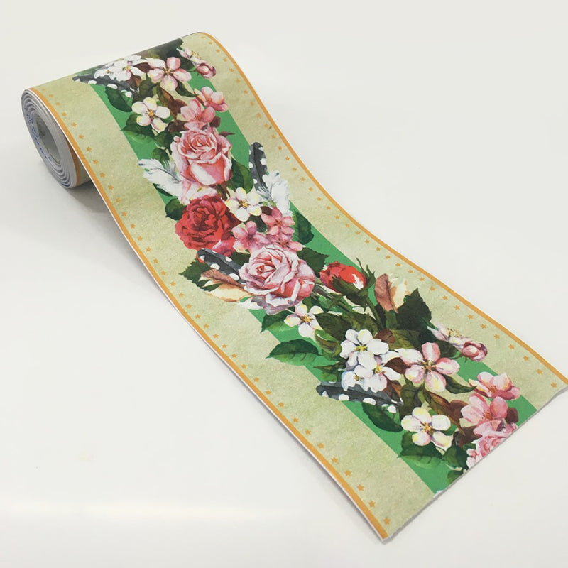 2 Pcs Blooming Peonies Wallpapers Pick Up Sticks Farmhouse Bathroom Wall Art, 33' x 4" Clearhalo 'Country wall decor' 'Rustic' 'Wallpaper' Wall Decor' 1507799