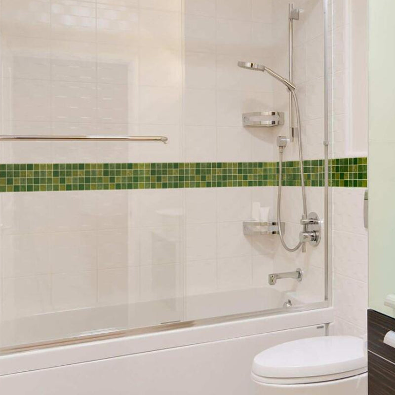 Retro Mosaic Tile Stick Wallpapers Green Living Room Wall Decor, 21.5-sq ft (2 Pcs) Clearhalo 'Wall Decor' 'Wallpaper' 1507829