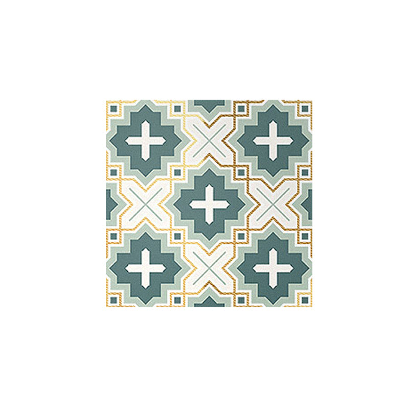 Cross Pattern Wallpaper Panels in Green PVC Wall Covering, Peel and Stick, 8' x 8" Clearhalo 'Modern wall decor' 'Modern' 'Wallpaper' Wall Decor' 1507845