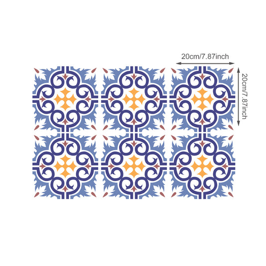 Bohemia Seamless Floral Wallpapers PVC Self-Stick Purple and Blue Wall Decor for Home Clearhalo 'Wall Decor' 'Wallpaper' 1507870