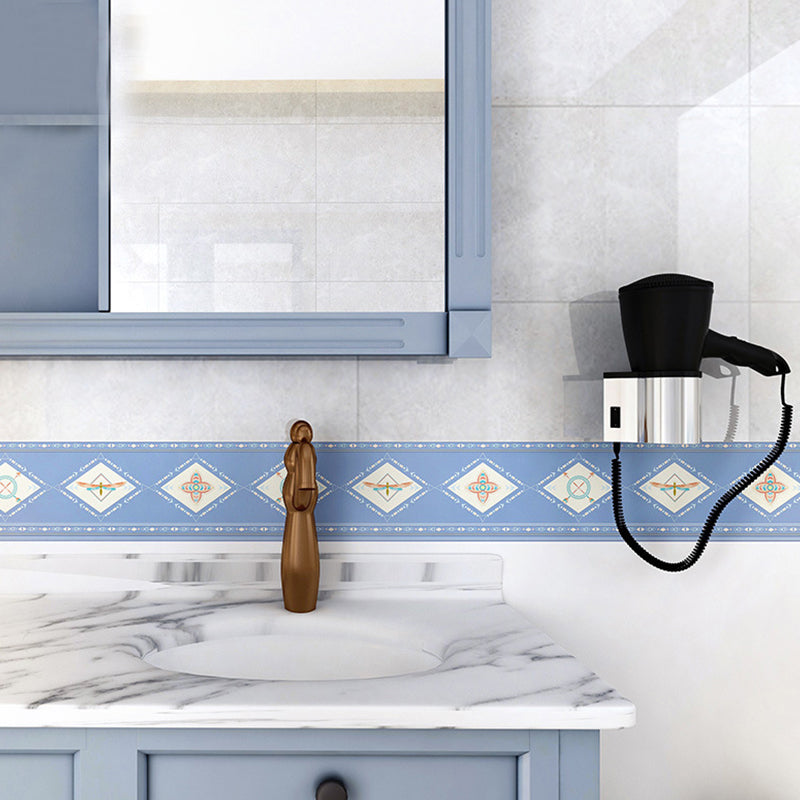 Rhombus Printed Wallpaper Border Bohemian Peel off Kitchen Wall Art, 10' L x 6" W Clearhalo 'Wall Decor' 'Wallpaper' 1507881