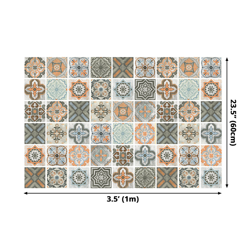 Light-Color Flower Adhesive Wallpapers Easy Peel off Bohemian Kitchen Wall Decor Clearhalo 'Wall Decor' 'Wallpaper' 1507925