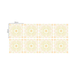 Quatrefoil Moroccan Tiles Wallpapers Boho Smooth Surface Wall Art in Yellow, Stick On Clearhalo 'Wall Decor' 'Wallpaper' 1507934