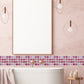 Bohemia Mosaic Tile Peel Wallpapers Purple Bathroom Wall Covering, 5.8-sq ft (54 Pcs) Clearhalo 'Wall Decor' 'Wallpaper' 1507946