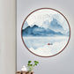 Blue River Scenery Mural Lamp Chinese Acrylic Round LED Flush Mount Wall Sconce in Warm/White Light Clearhalo 'Wall Lamps & Sconces' 'Wall Lights' Lighting' 1508009