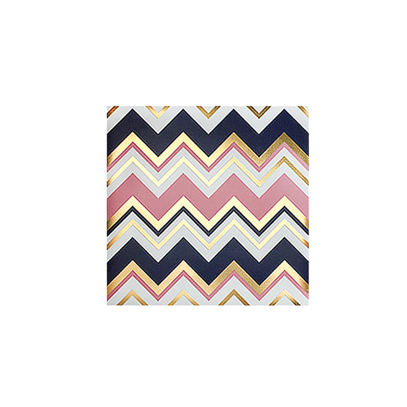 Modern Zigzag Wallpaper Panel Set for Kitchen 65.5' x 8" Peel off Wall Art in Pink-Black Clearhalo 'Modern wall decor' 'Modern' 'Wallpaper' Wall Decor' 1508268