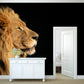 Brown Lion Side-Face Mural Wallpaper Water Resistant Wall Decor for Bedroom, Optional Size Clearhalo 'Wall Decor' 'Wall Mural' 1508566