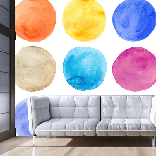 Artistry Color Swatches Mural Decal for Living Room Custom Wall Covering in Blue Clearhalo 'Wall Decor' 'Wall Mural' 1508746