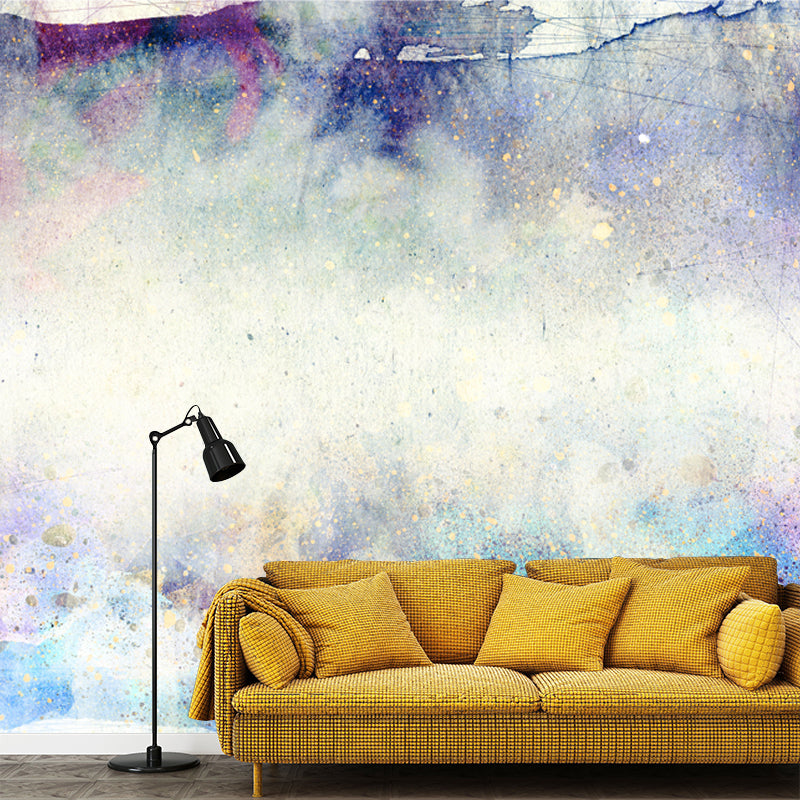 Art Deco Spray Paint Mural Non-Woven Waterproofing Grey Wall Covering for Bedroom Grey Clearhalo 'Wall Decor' 'Wall Mural' 1508760