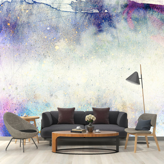 Art Deco Spray Paint Mural Non-Woven Waterproofing Grey Wall Covering for Bedroom Clearhalo 'Wall Decor' 'Wall Mural' 1508761