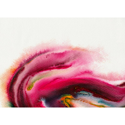 Large Abstract Wall Paper Mural in Pink Non-Woven Fabric Wall Decor, Waterproof, Custom Made