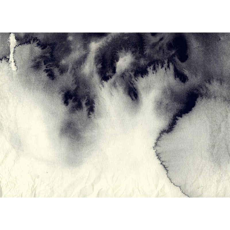 Grey Ink Painting Wall Mural Abstract Artistic Waterproof Wall Covering for Hallway Clearhalo 'Wall Decor' 'Wall Mural' 1508793