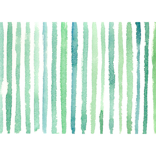 Green Watercolor Striped Mural Wallpaper Moisture Resistant Wall Art for Living Room Clearhalo 'Wall Decor' 'Wall Mural' 1508798