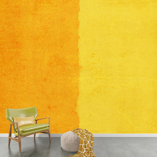 Minimalist Square Mural Wallpaper Yellow Stain-Resistant Wall Covering for Accent Wall Clearhalo 'Wall Decor' 'Wall Mural' 1508812