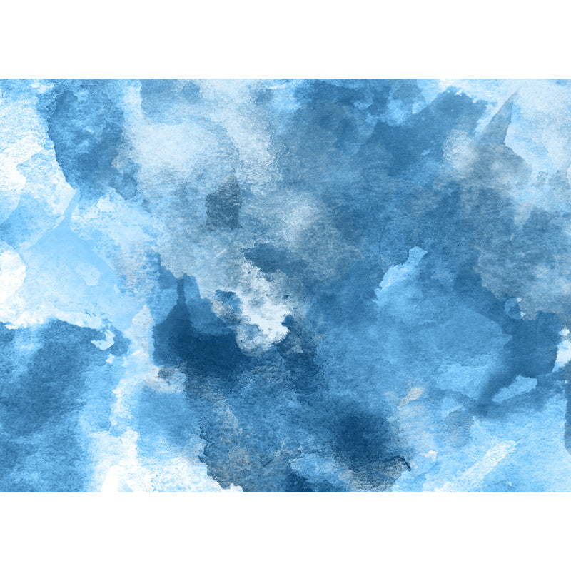 Blue Smoke Painting Mural Decal Abstract Modern Stain-Proof Wall Covering for Home Clearhalo 'Wall Decor' 'Wall Mural' 1508828