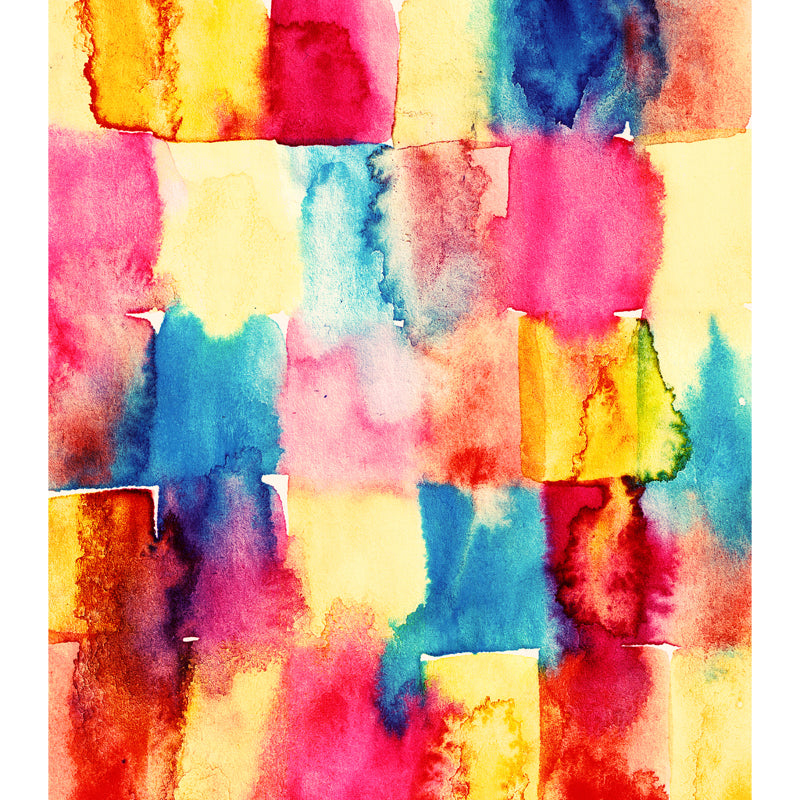 Hand Print Watercolor Mural Wallpaper Artistry Smooth Wall Decor in Orange, Custom Size Clearhalo 'Wall Decor' 'Wall Mural' 1508838