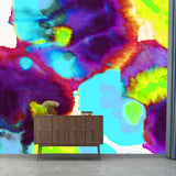 Purple Lotus Leaf Wallpaper Mural Water-Proof Artistry Living Room Wall Decoration Clearhalo 'Wall Decor' 'Wall Mural' 1508887