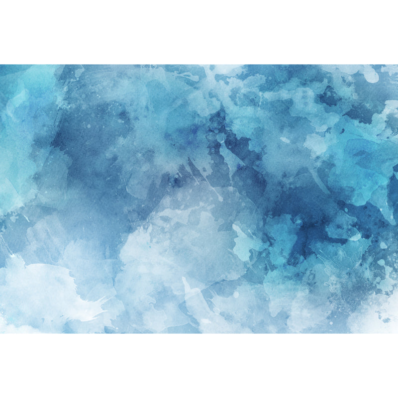 Blue Tie Dye Mural Wallpaper Abstract Artistic Stain-Proof Wall Decor for Living Room Clearhalo 'Wall Decor' 'Wall Mural' 1508893